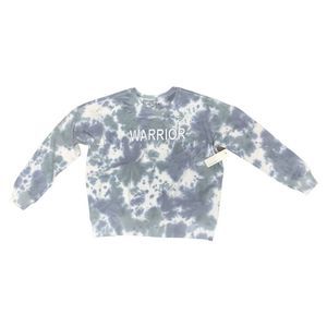 LACAUSA Anthropology Women’s Blue Gray Tie Dye Oversized Pullover, Medium, NWT